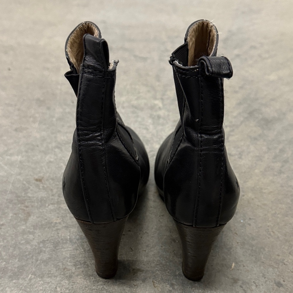 Frye Black Leather Ankle Booties - Picture 3 of 5